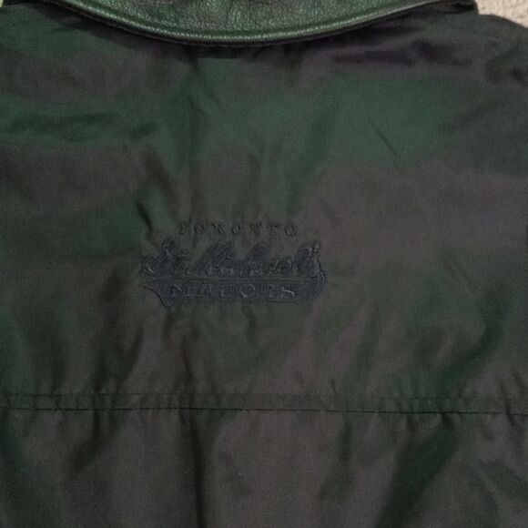 McCarthy St Michael's Leather Jacket L Black Logo - Picture 6 of 12